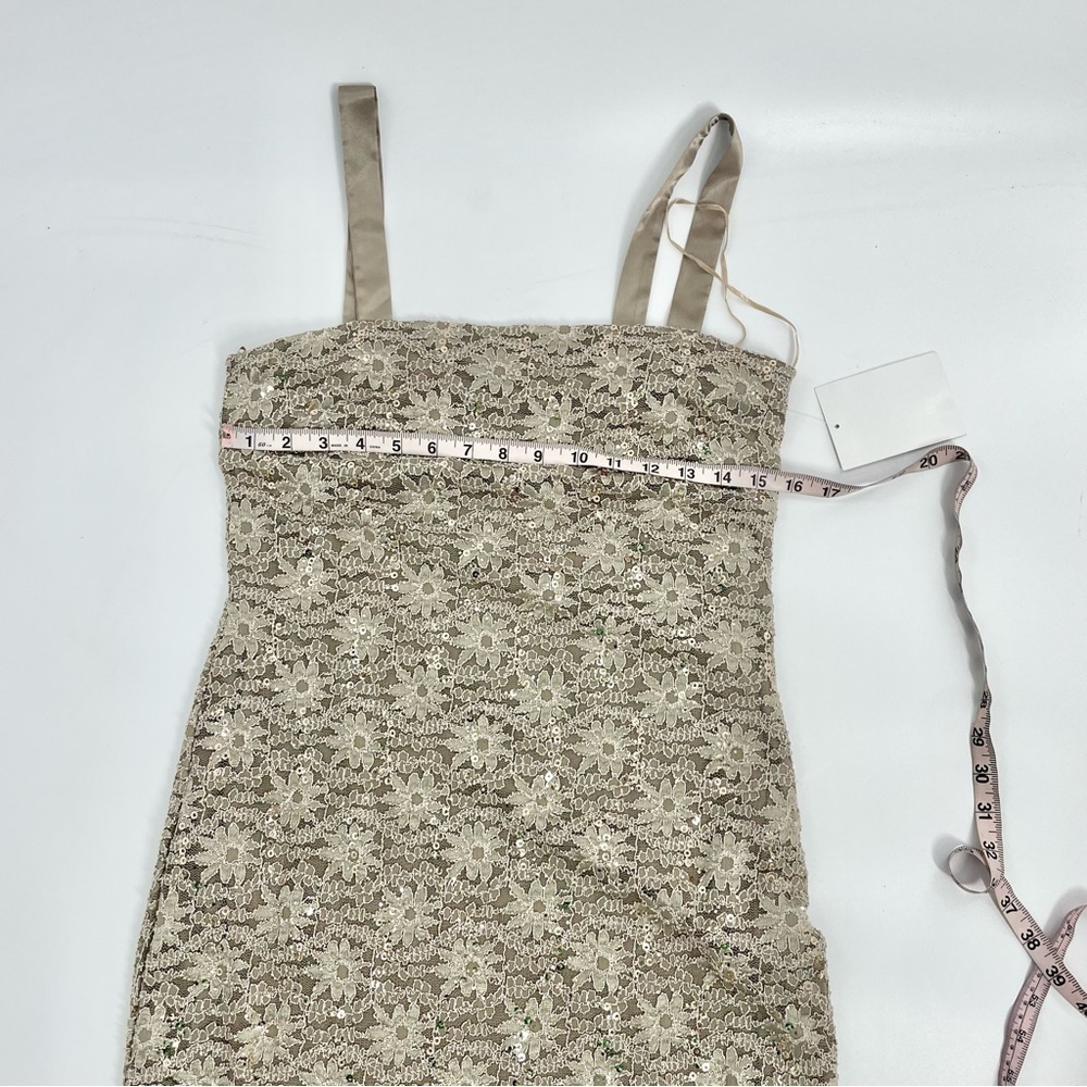 RM richards‎ gold short lace dress with half jacket style 7140 Cocktail Size 8 - Picture 8 of 12